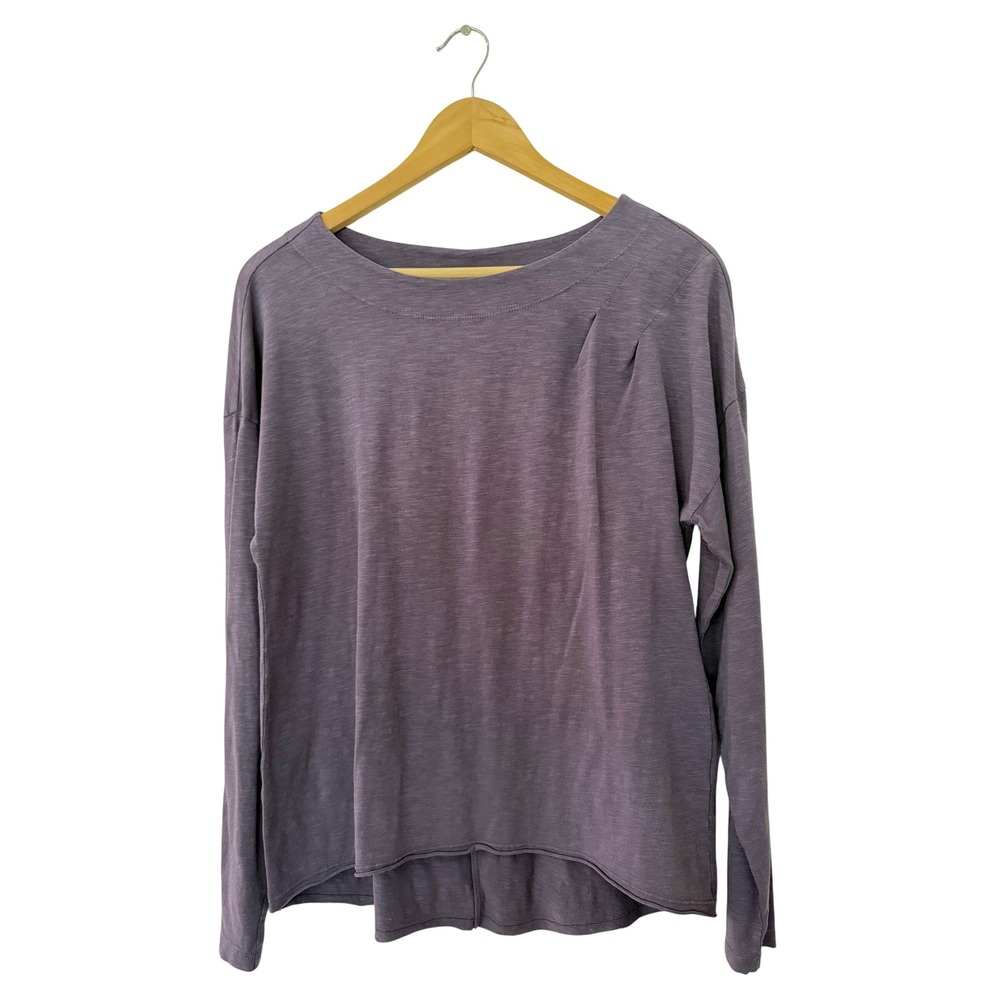 Wearables Long Sleeve Top Women Small Purple Excellent Slub Knit Boat Neck